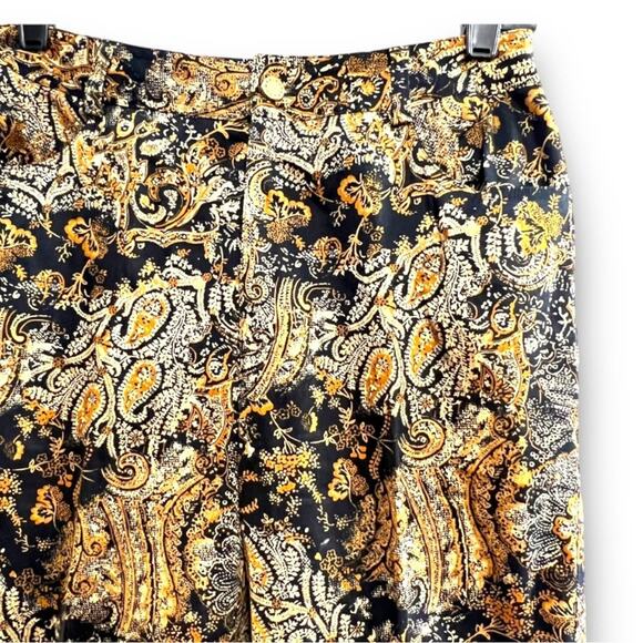 DANA BUCHMAN Gold and black paisley high waisted pants NWT SZ 6 - Picture 9 of 15